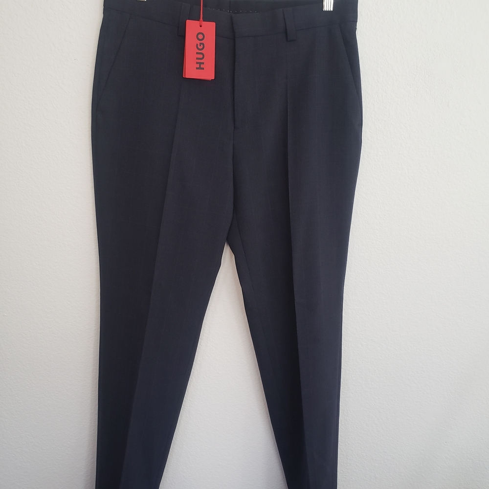 HUGO Men's Dark Blue Dress Pants